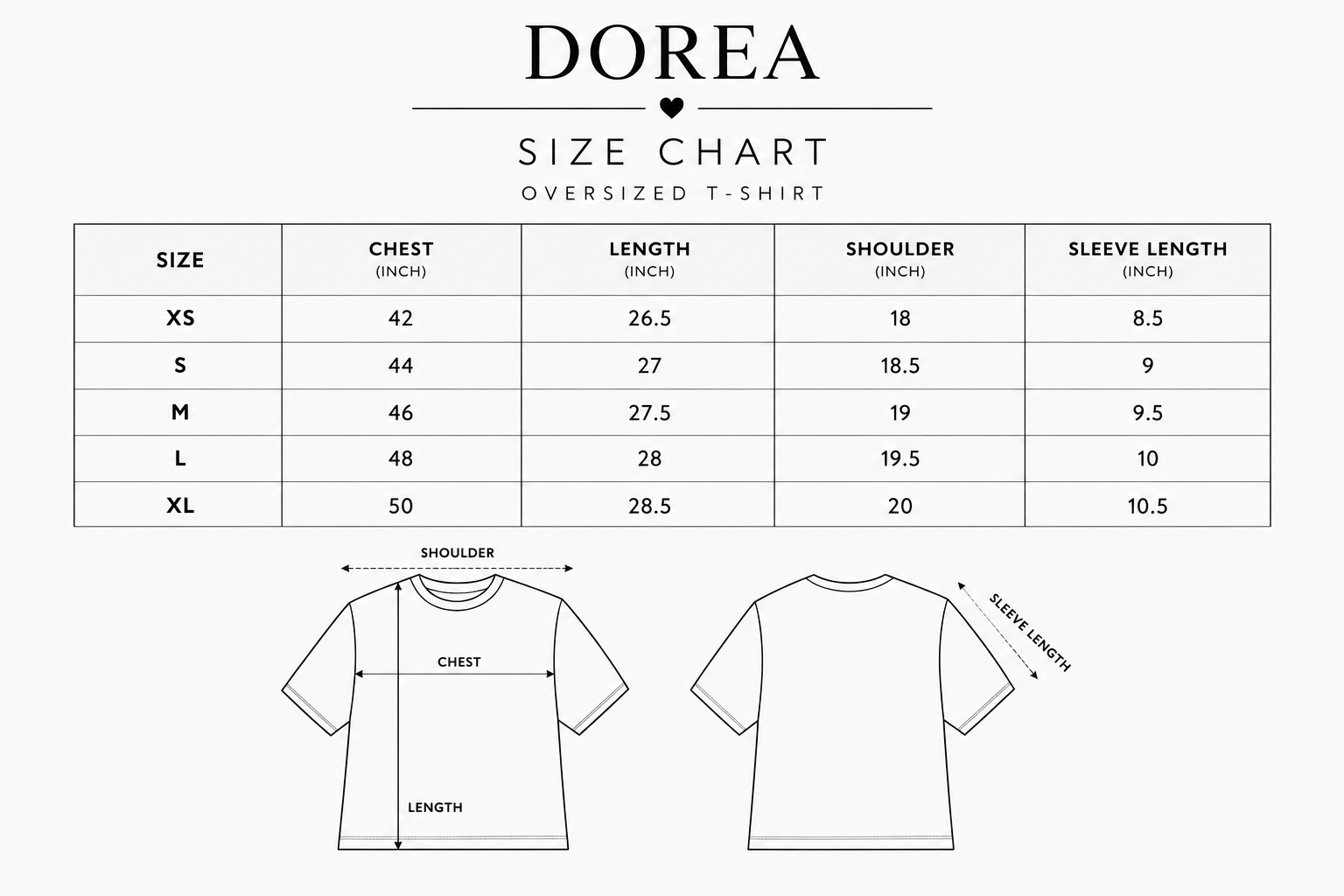 DOREA Red Heart Oversized T-Shirt