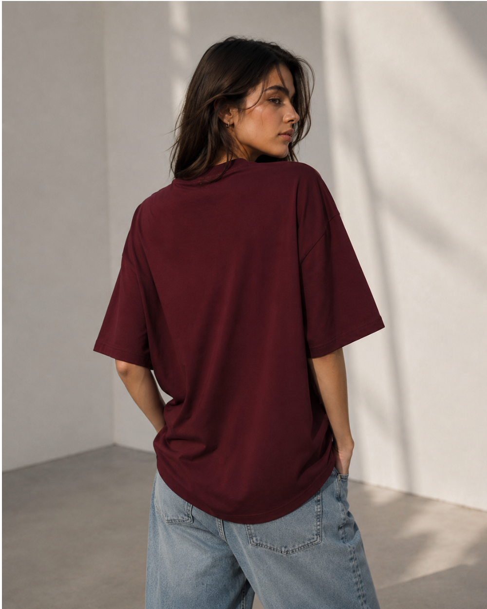DOREA Just a Girl Oversized T-Shirt