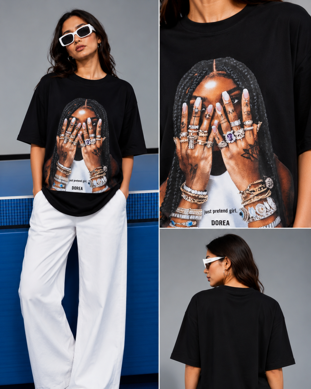 DOREA Lost Pretend Girl Oversized T-Shirt
