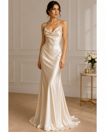 DOREA Pearl Luxe Satin Maxi Dress
