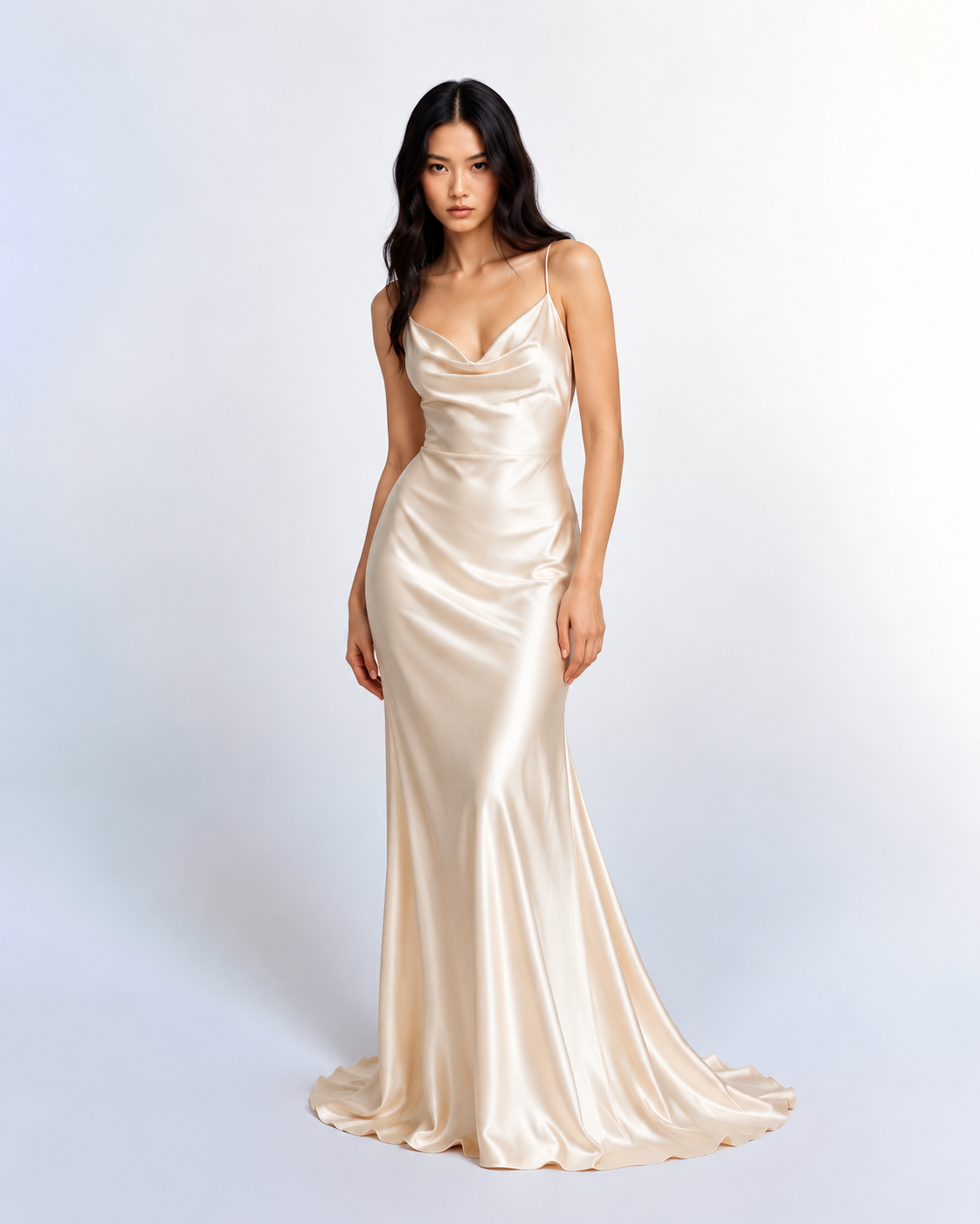 DOREA Pearl Luxe Satin Maxi Dress