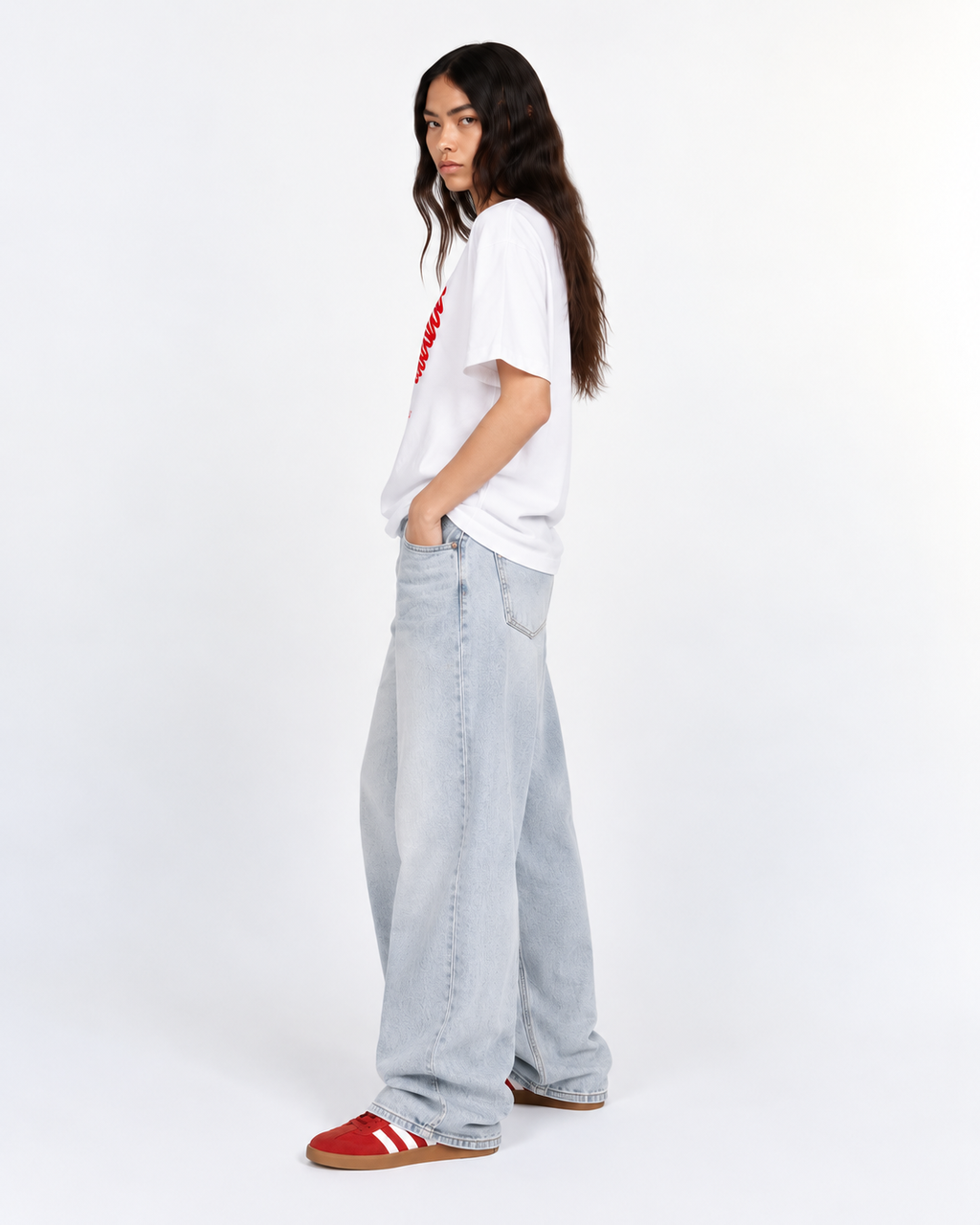DOREA Red Heart Oversized T-Shirt