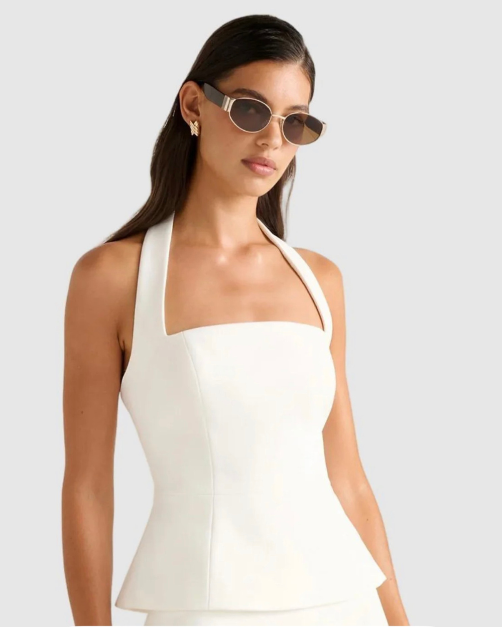 DOREA Sienna Halter Peplum Top