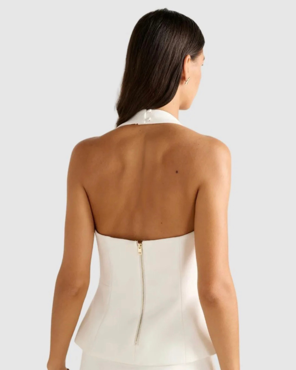 DOREA Sienna Halter Peplum Top